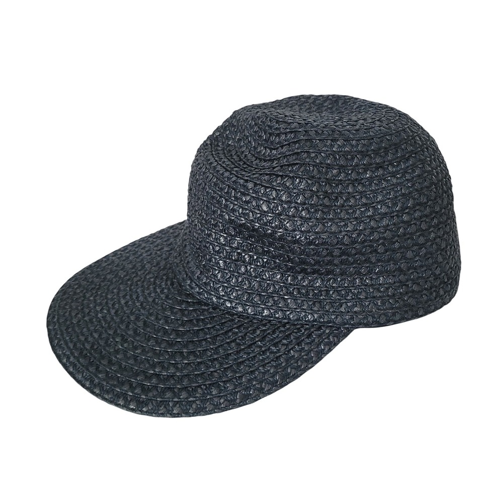Eric Javits Home Run Straw Hat M/L Navy Blue Men's or Women's Medium Large Used